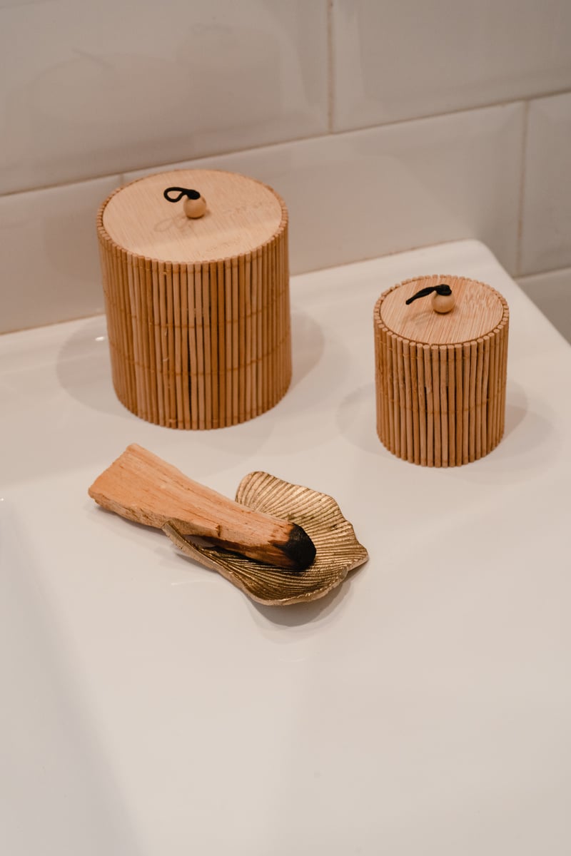 Wooden Decors on Sink